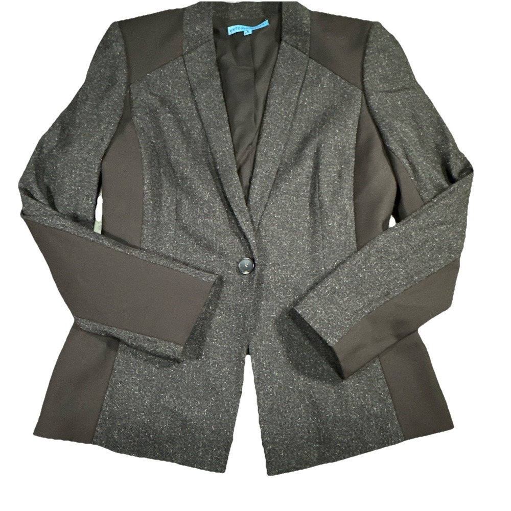 Antonio Melani Women's Size 6 Dark Chocolate Jacket/Blazer w/Tweed